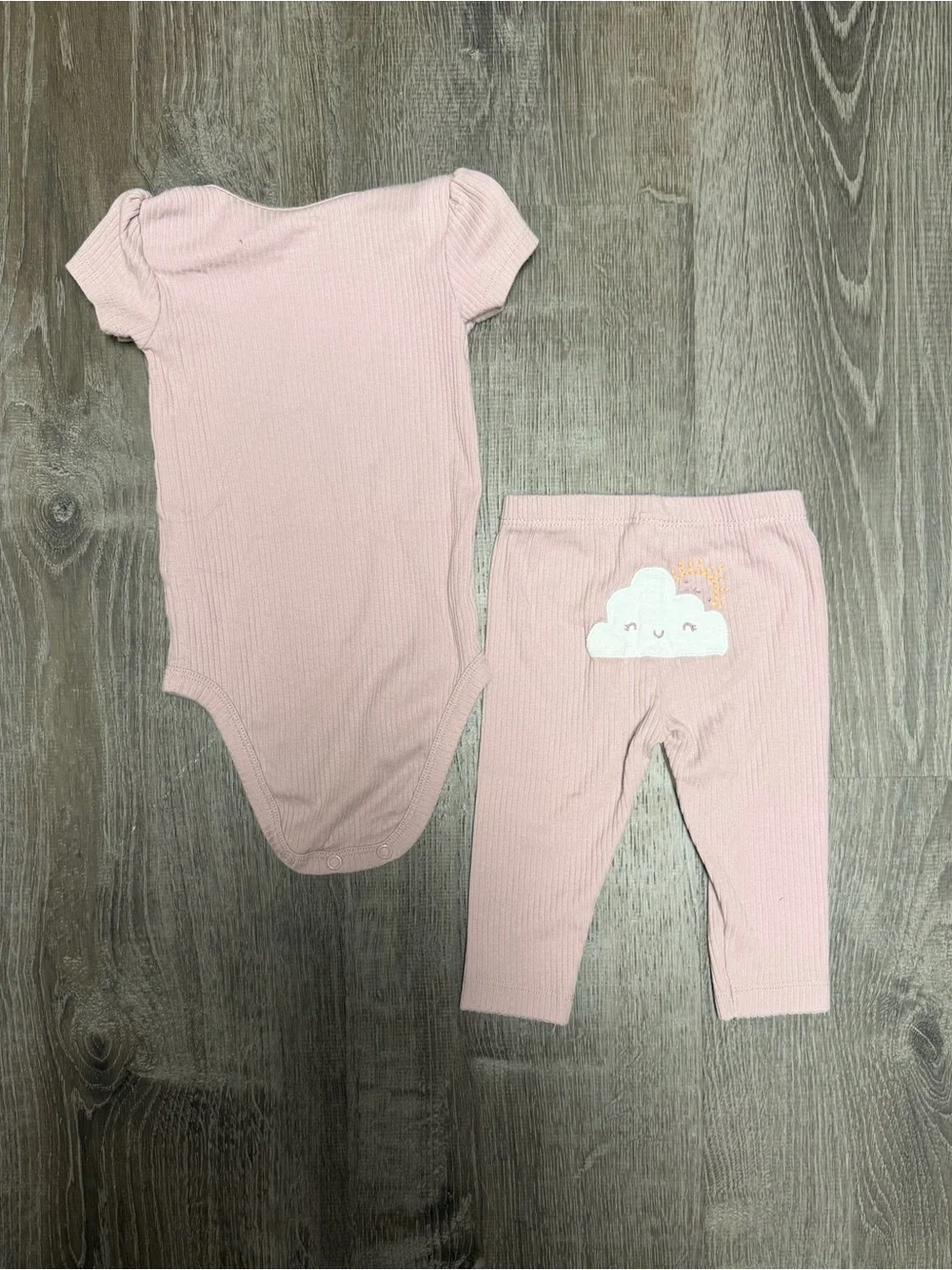 Carter's Light Purple Ribbed Baby Bodysuit & Legging Set